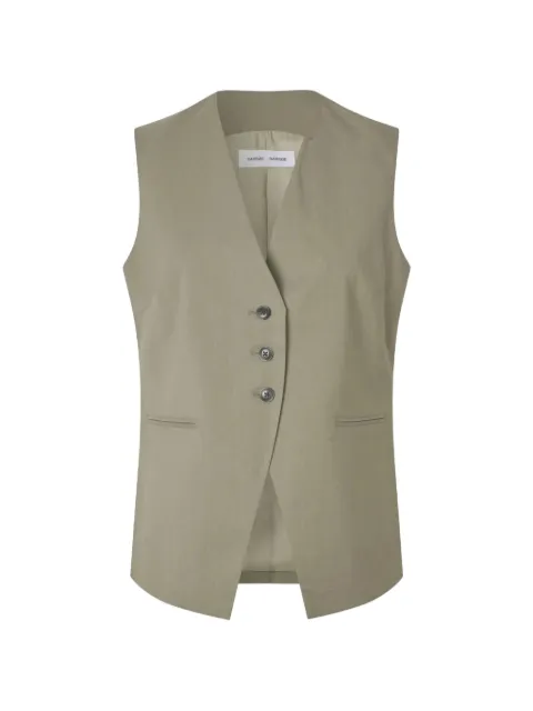 SAMSOE SAMSOE melange-effect V-neck waistcoat