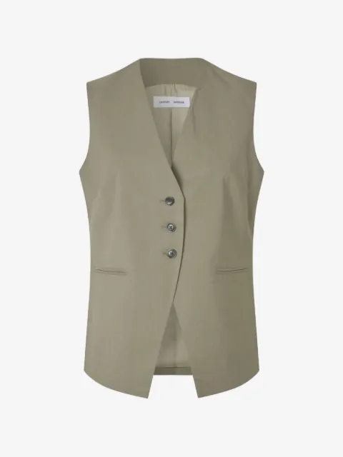 SAMSOE SAMSOE melange-effect V-neck waistcoat