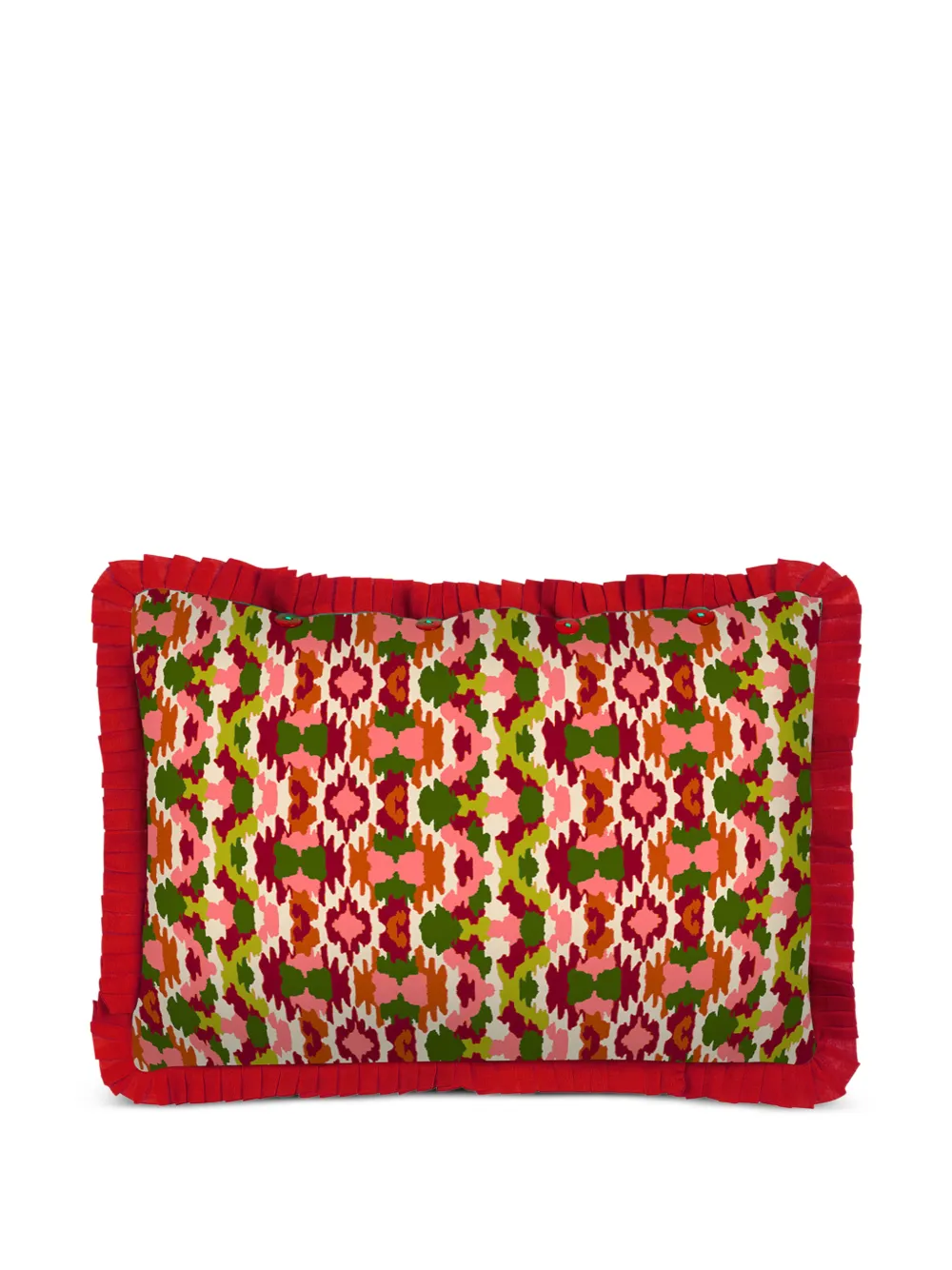 Lisa Corti Taquikat cotton cushion cover - Verde