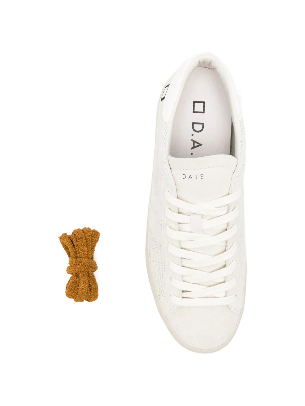 D.A.T.E. Geperforeerde sneakers Beige