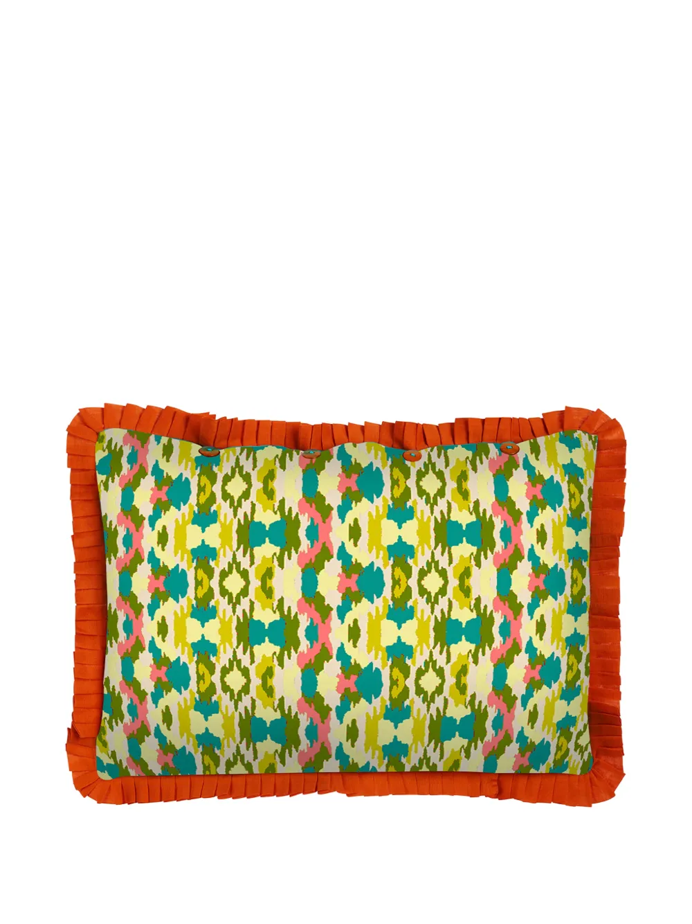 Lisa Corti Taquikat cotton cushion cover - Verde