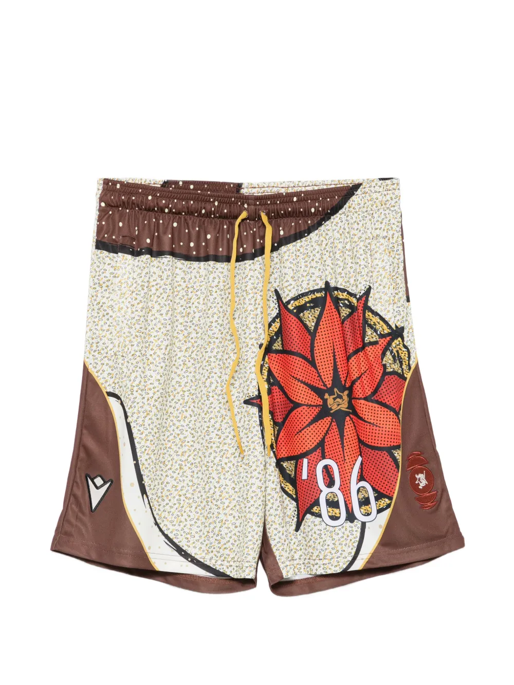 Pantofola D'oro Shorts mit grafischem Print - Braun