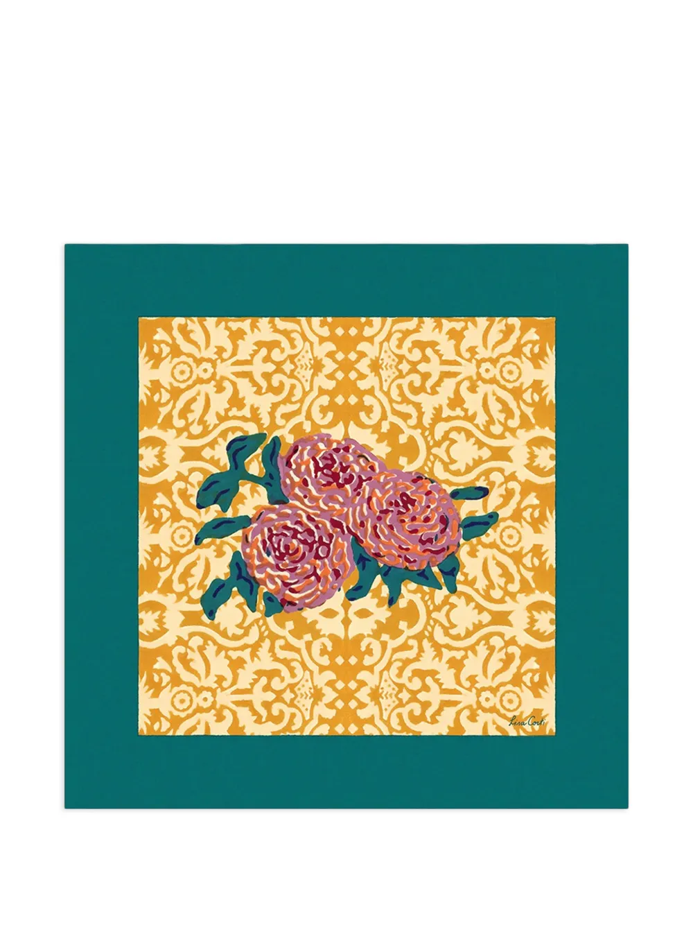 Lisa Corti Dam Dam floral-print napkin - Giallo