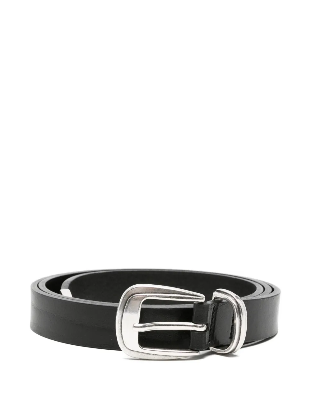 Paura Buckle-fastening Leather Belt In Black