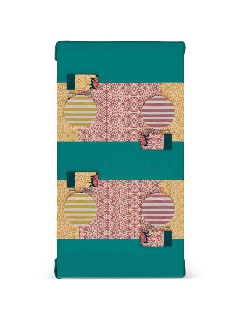 Lisa Corti damask-print floral-motif table runner - Viola