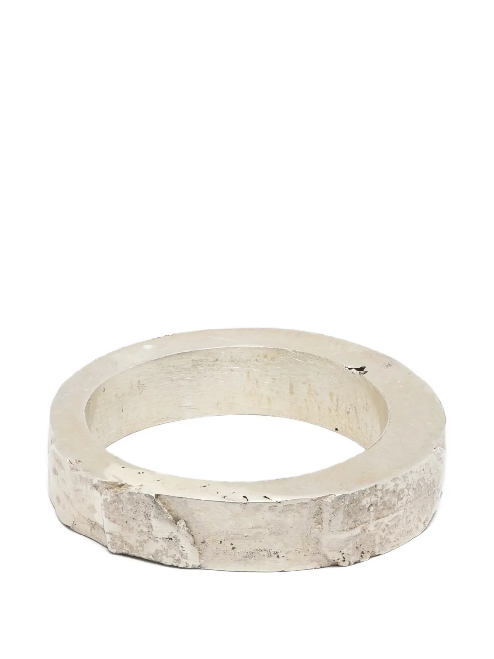 Paura hammered-effect band ring - Argento