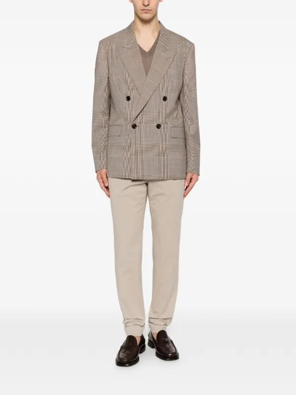 LARDINI ブラウンチェック ダブルブレストスーツ 46 LARDINI 【公式通販】