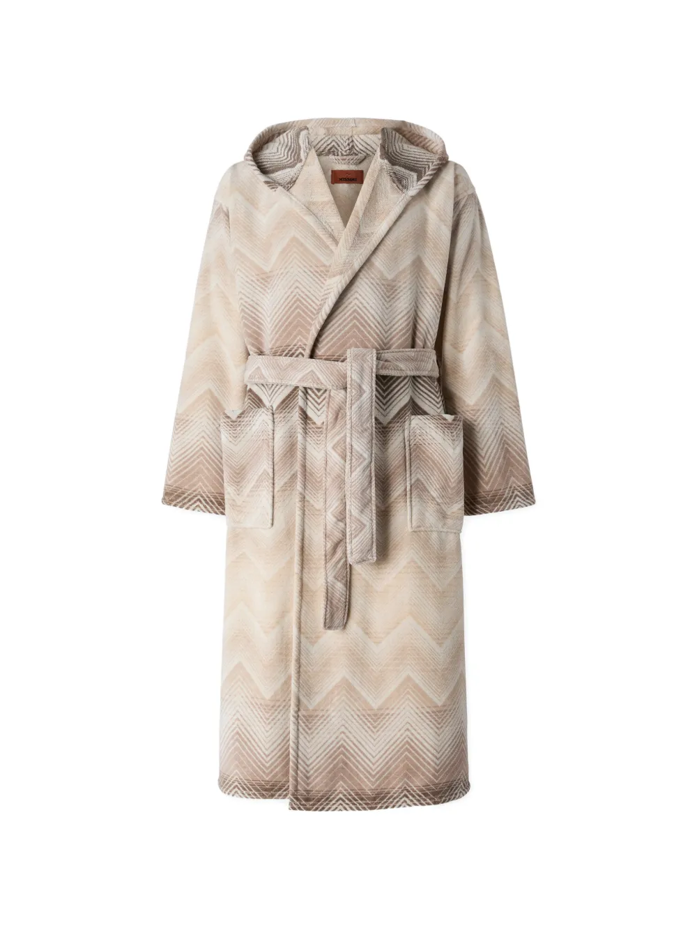 Missoni Home zigzag hooded bathrobe - Toni neutri