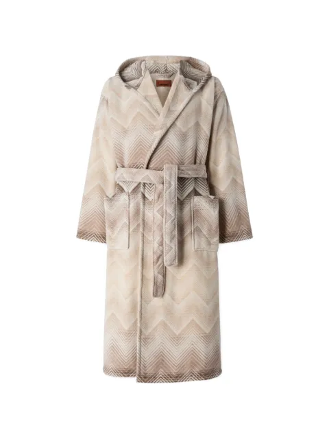Missoni Home zigzag hooded bathrobe