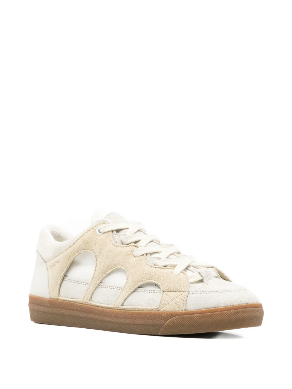 SANTHA cut-out detail sneakers Wit