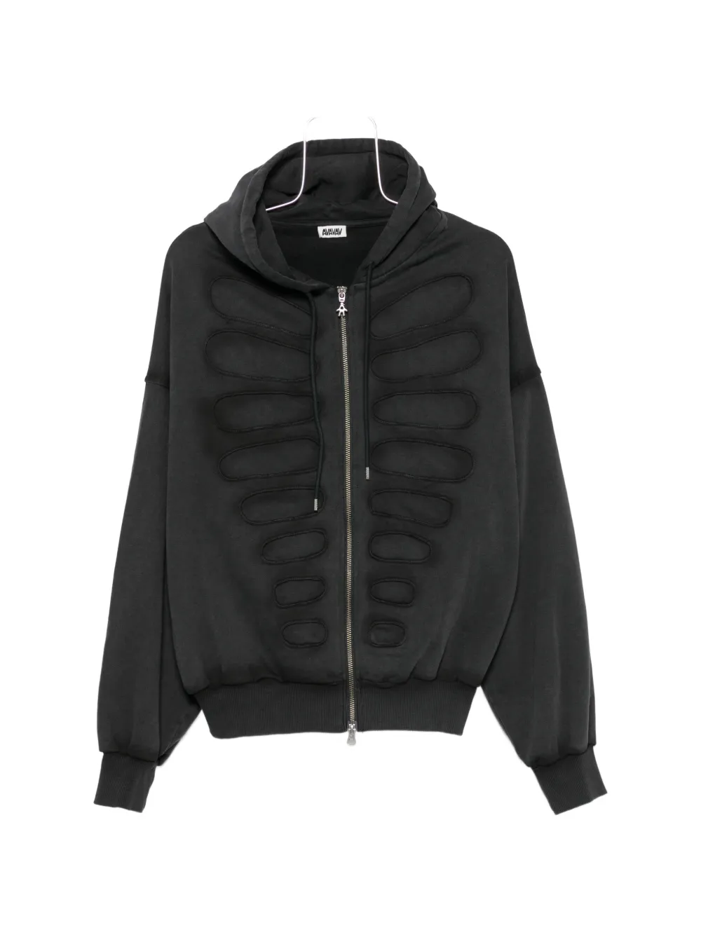 AVAVAV Tim panelled zip-up hoodie - Black