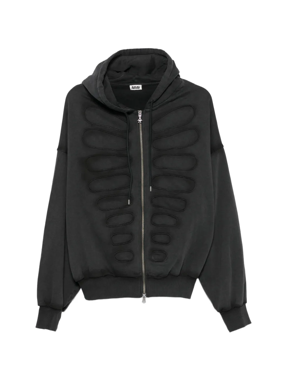 AVAVAV Tim panelled zip-up hoodie - Nero
