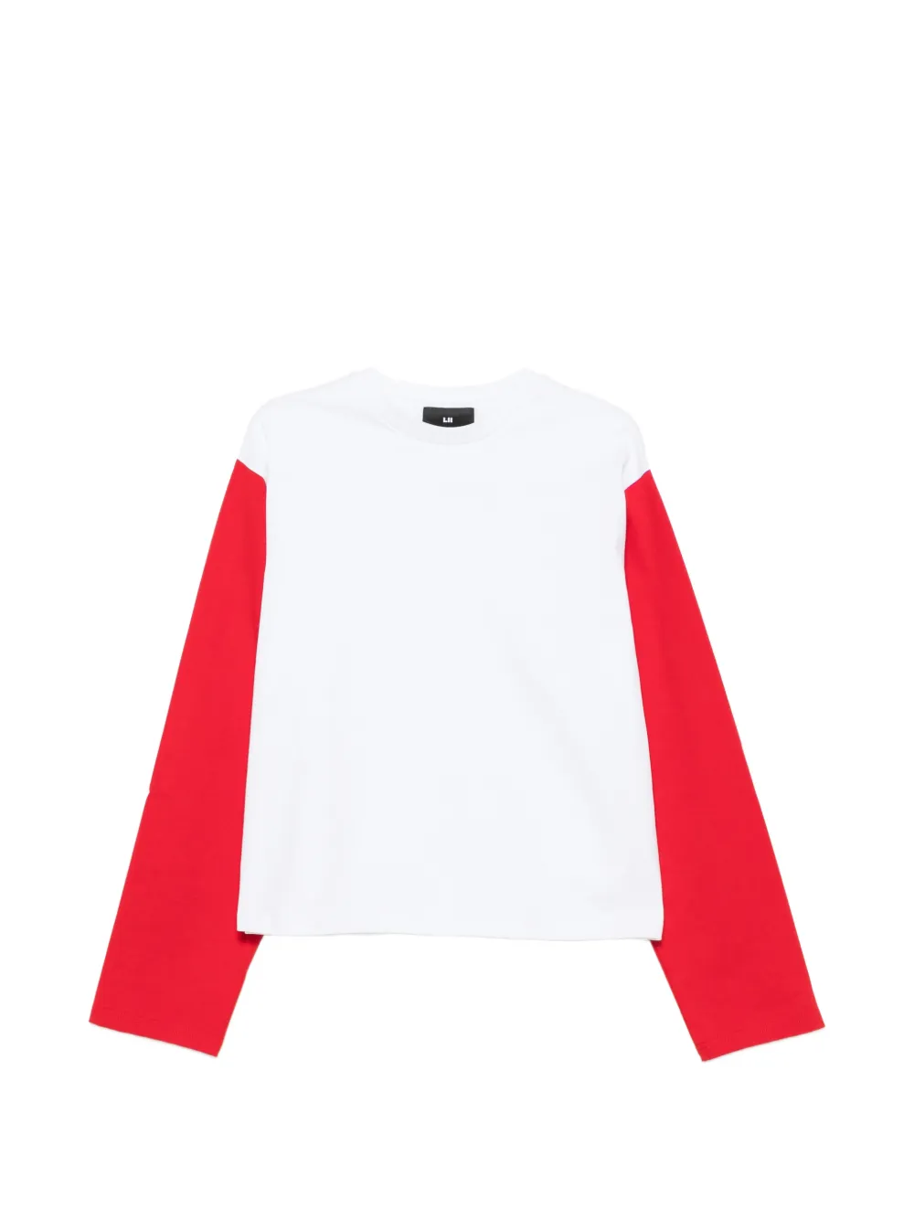 LII colour-block long-sleeve T-shirt - Bianco