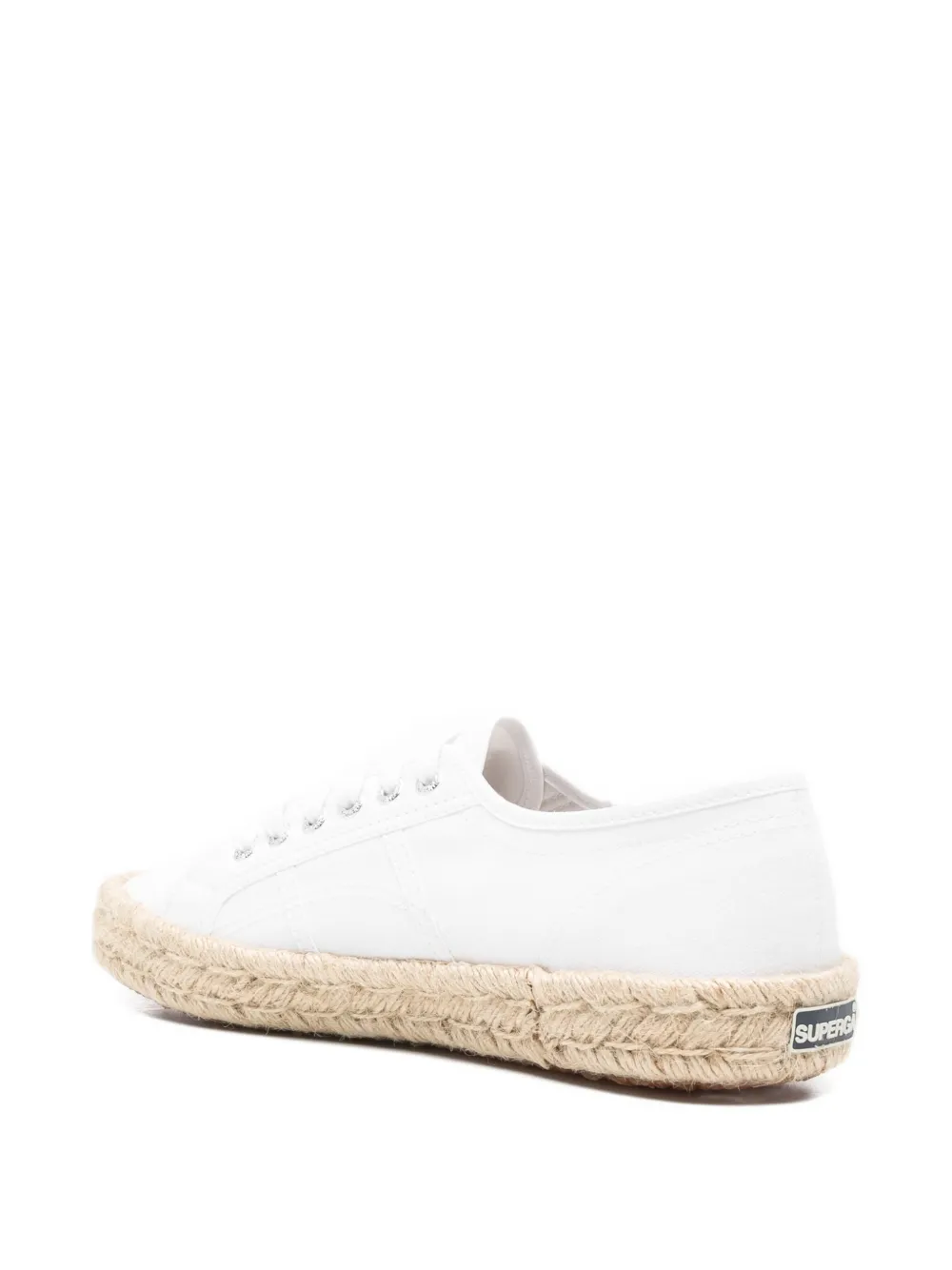 Superga braided-sole lace-up sneakers Wit