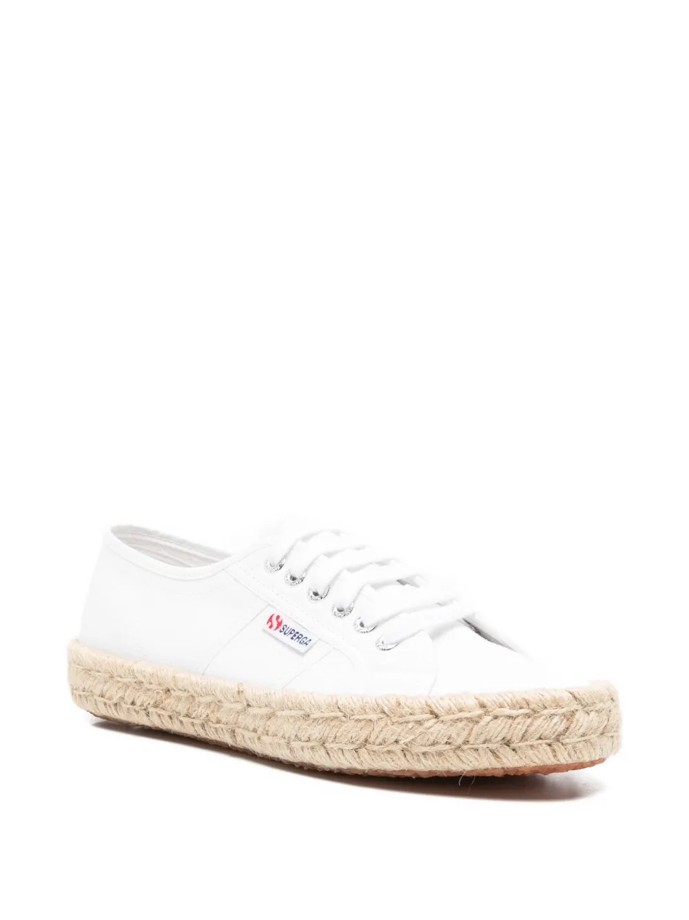 Superga braided-sole lace-up sneakers Wit