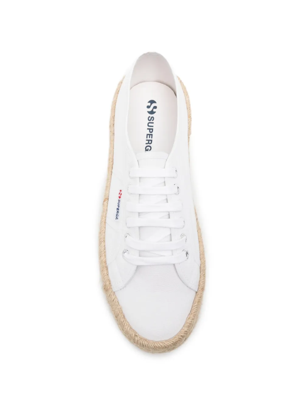 Superga braided-sole lace-up sneakers Wit