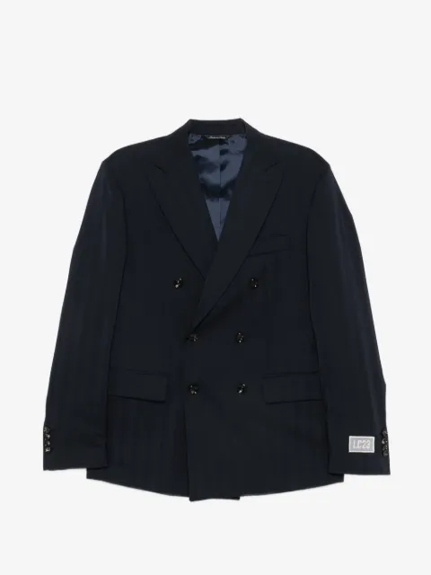 LC23 double-breasted pinstripe blazer