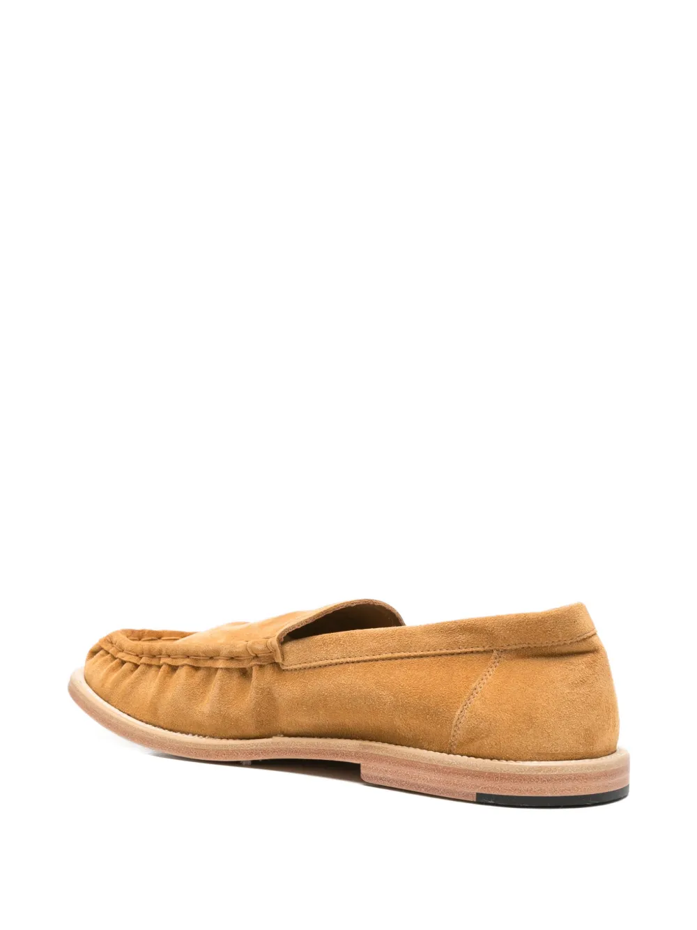 Paura Suède loafers met ruches Bruin