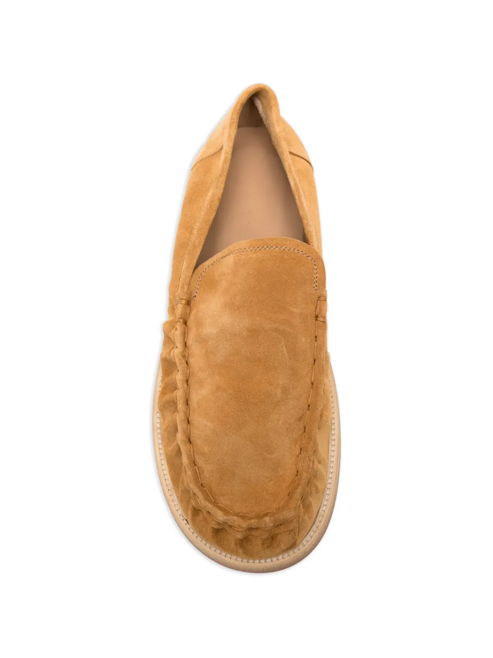 Paura Suède loafers met ruches Bruin