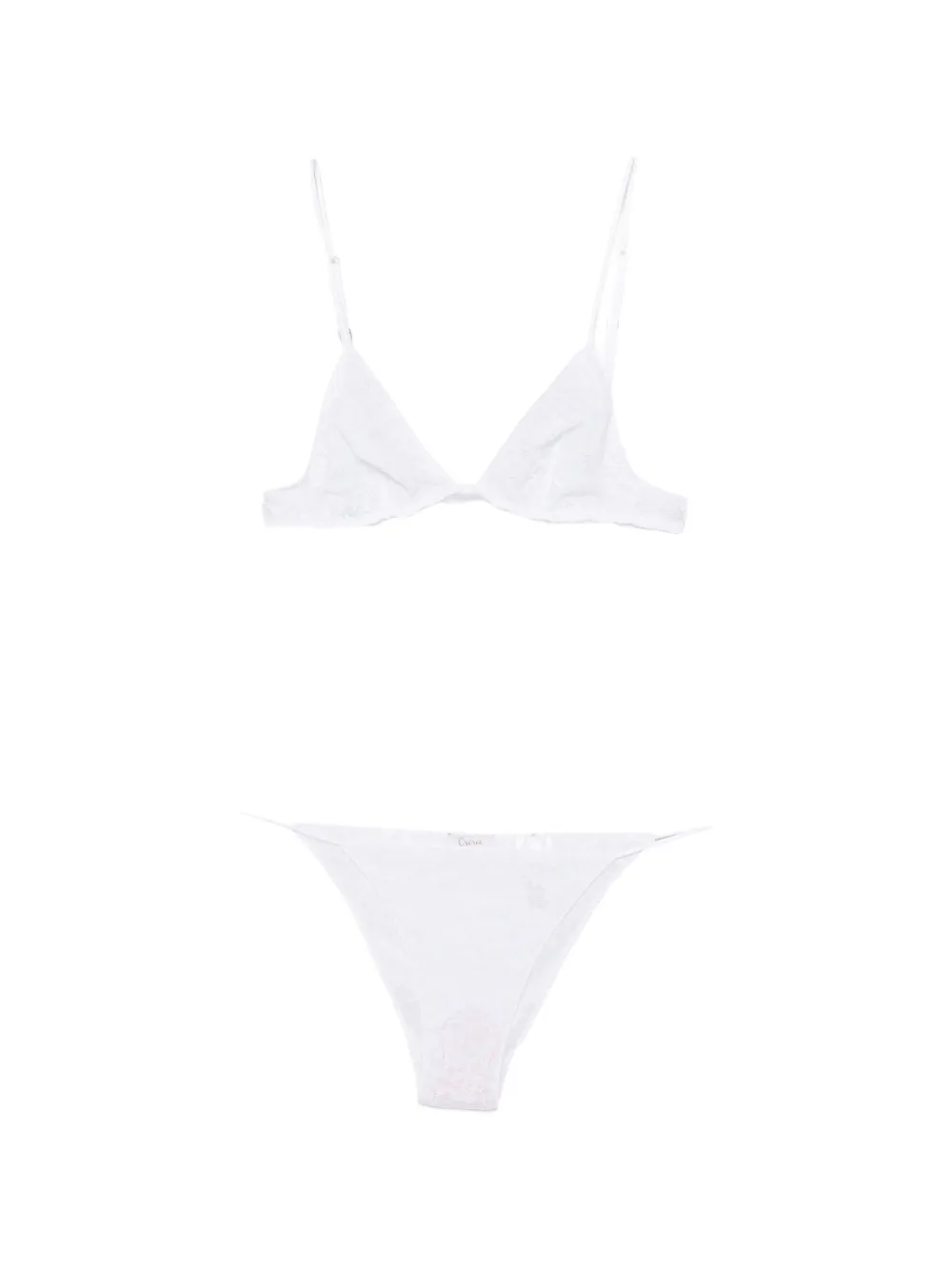 Oséree lace-pattern lingerie set (set of two) - Weiß