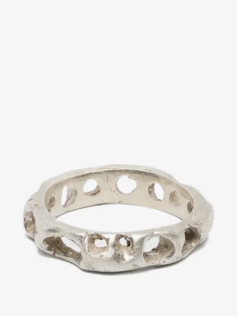 Paura hammered-effect ring