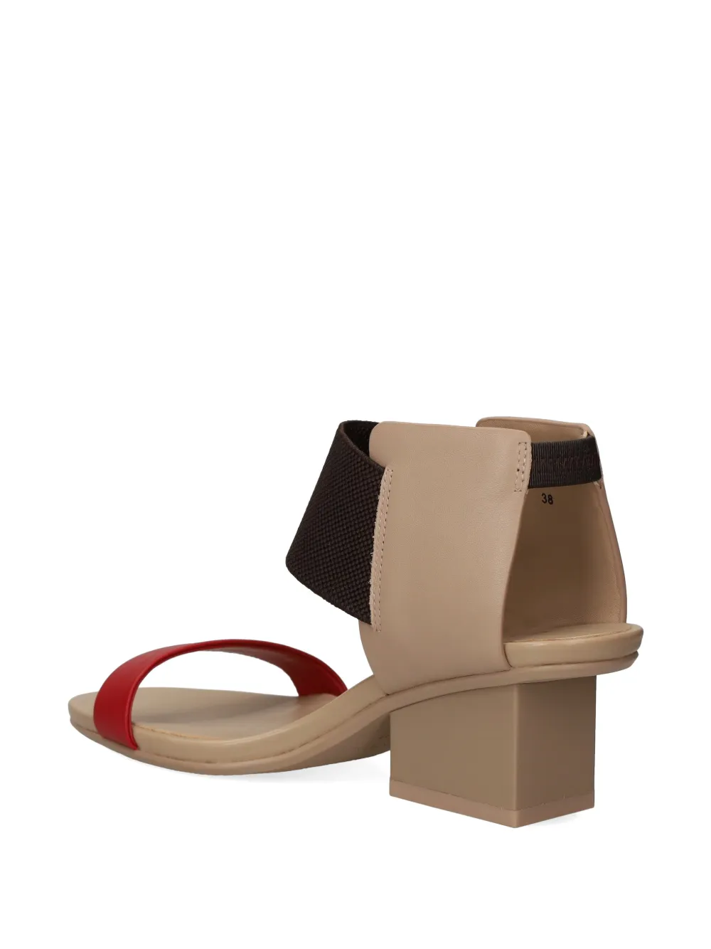 United Nude Raila Mid sandalen met elastisch bandje en blokhak Beige