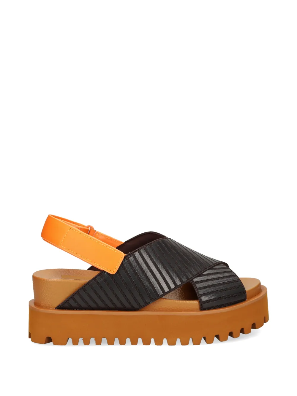 United Nude Rico X Sandal striped crossover-strap sandals - Arancione