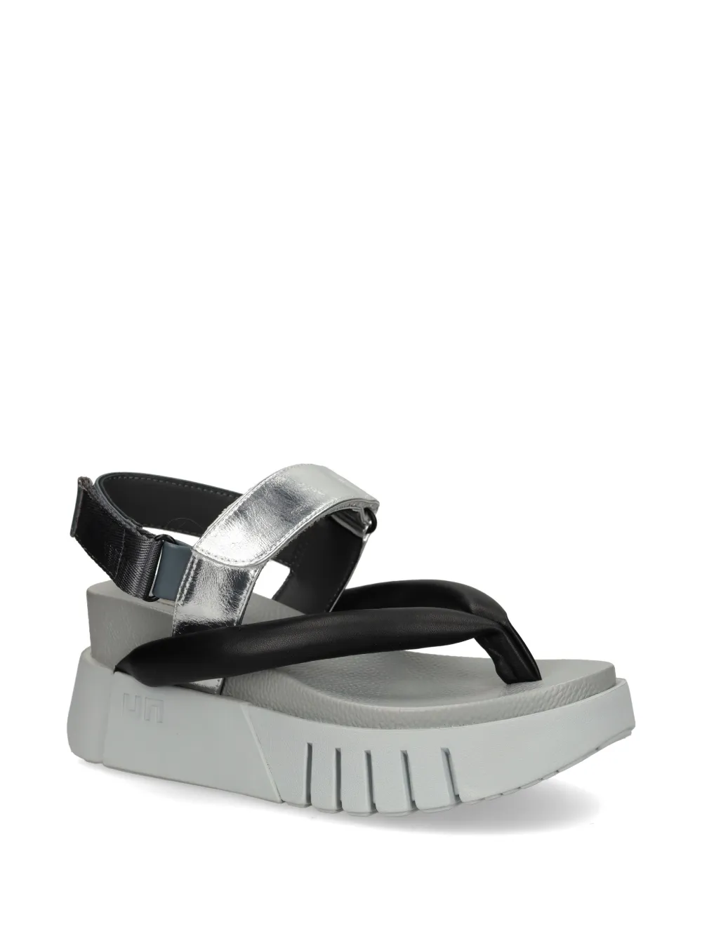 United Nude Delta Tong gewatteerde metallic sandalen Zwart