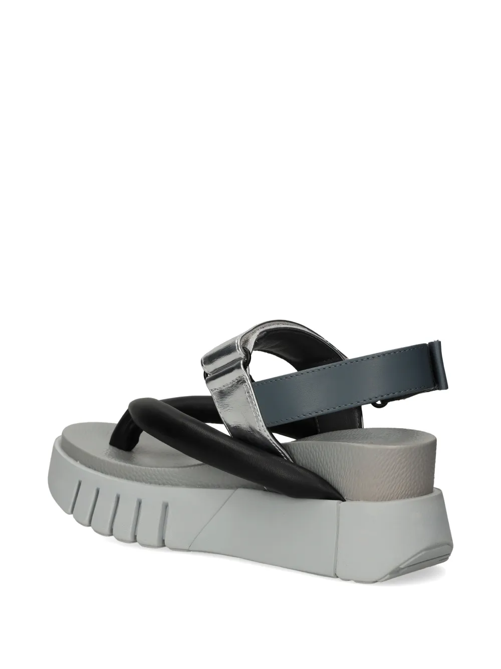 United Nude Delta Tong gewatteerde metallic sandalen Zwart