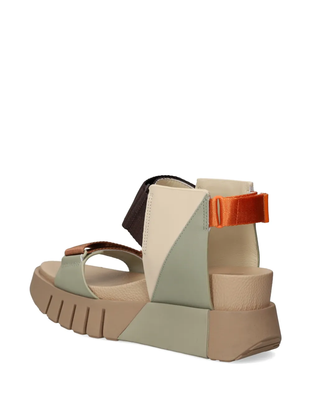 United Nude Delta Run sandalen met klittenband en vlakken Beige