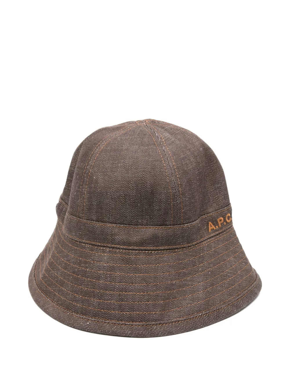 A.P.C. Le Bob logo-embroidered bucket hat - Marrone
