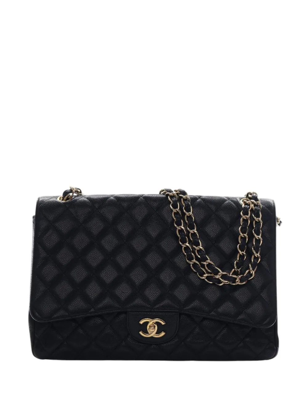 CHANEL Pre-Owned 2010-2011 Maxi Classic Caviar Single Flap shoulder bag - Nero