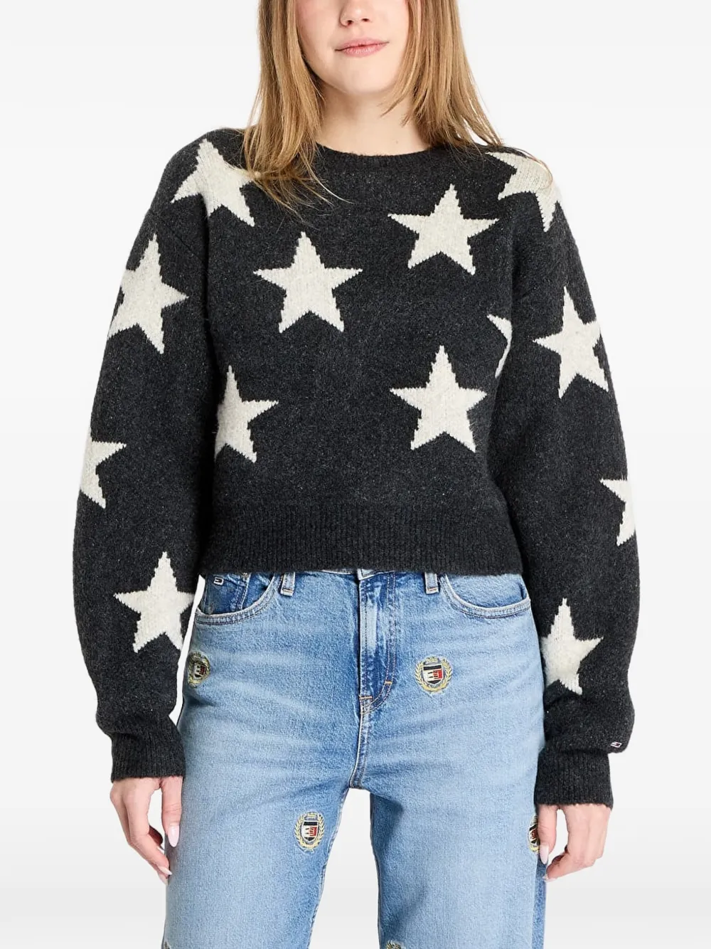 Tommy Hilfiger star-patern sweater - Grigio