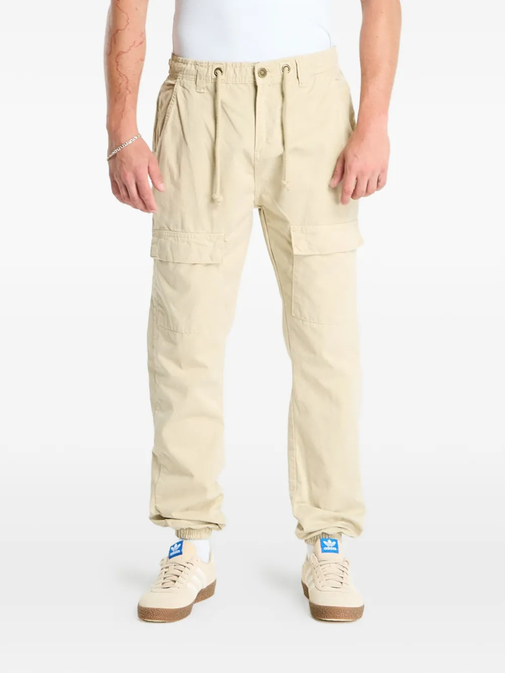 Urban Classics Elasticated-waistband Trousers In Multi