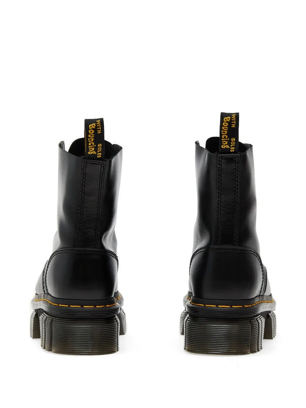 Dr Martens Laarzen met contrasterend stiksel en plateauzool Zwart