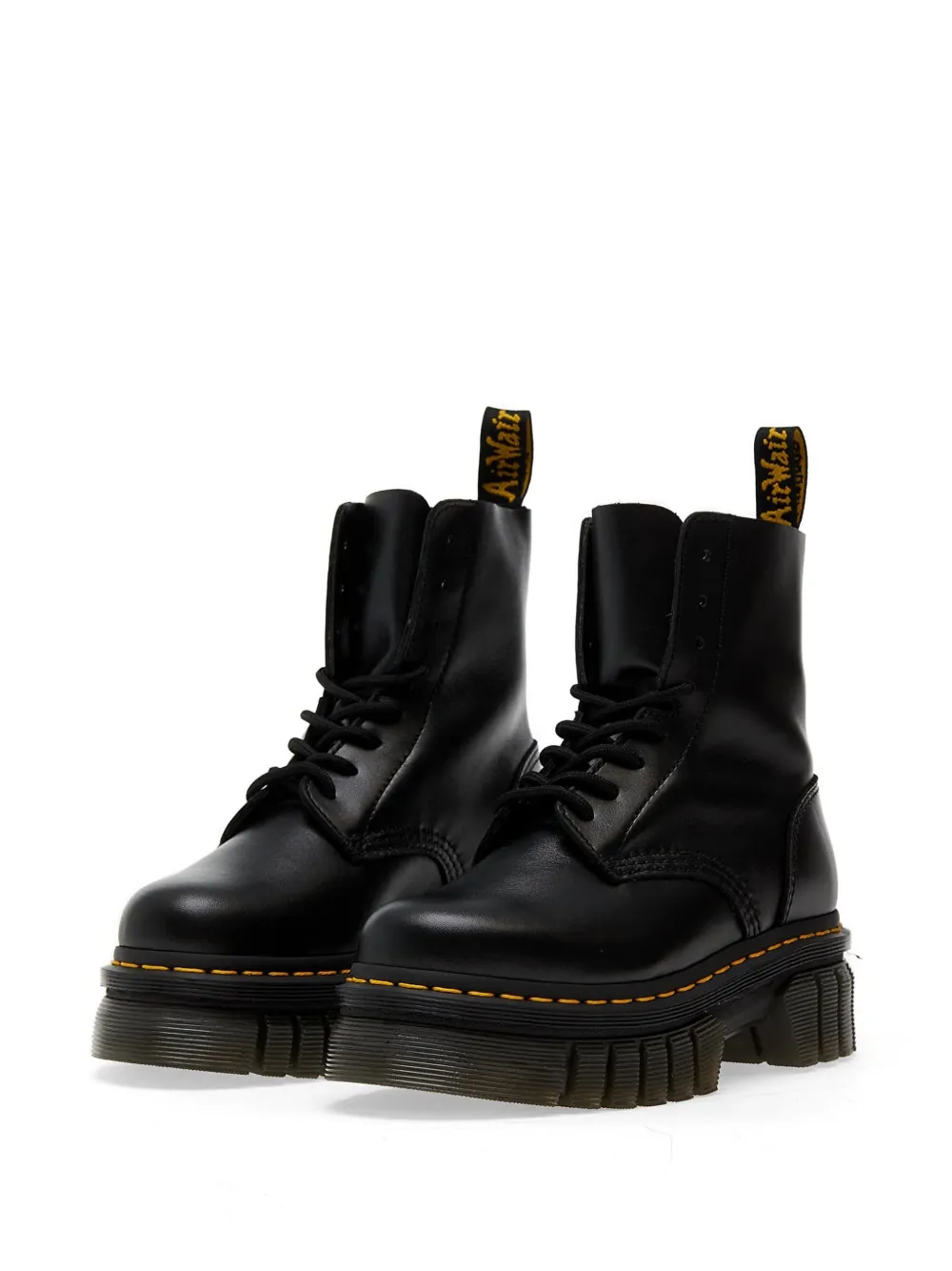 Dr Martens Laarzen met contrasterend stiksel en plateauzool Zwart