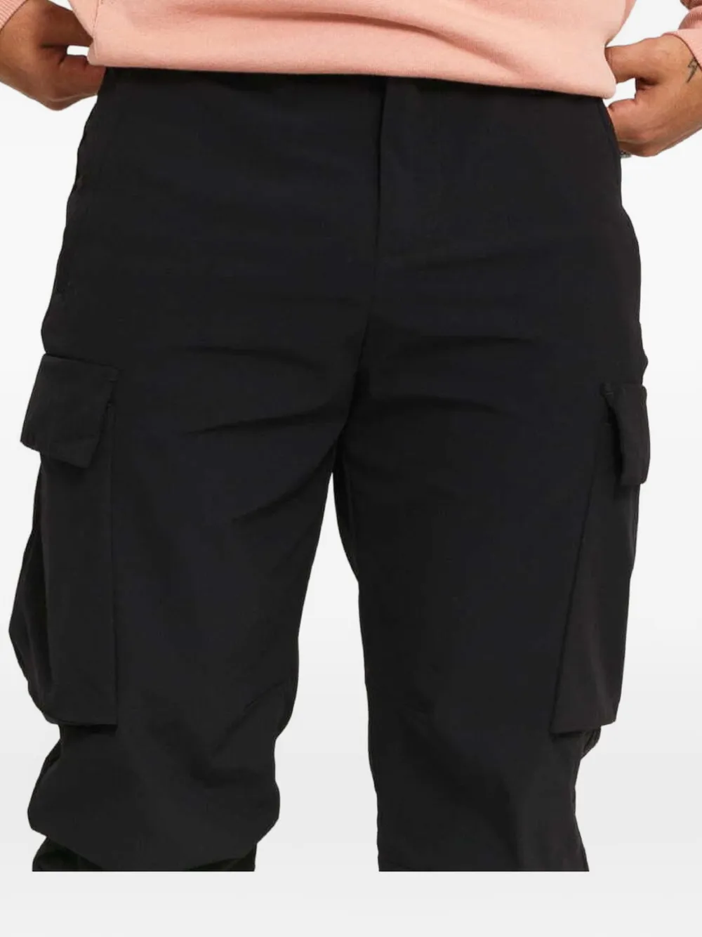 Urban Classics Multi-pocket Cargo Pants In Black
