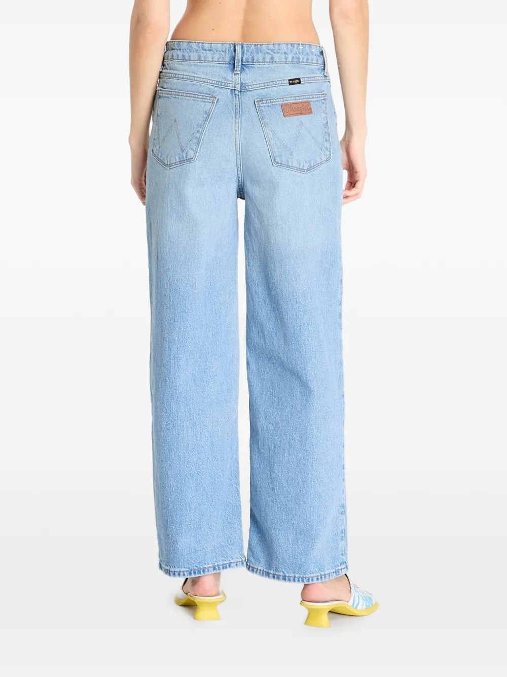 Wrangler Jeans met verwassen-effect Blauw