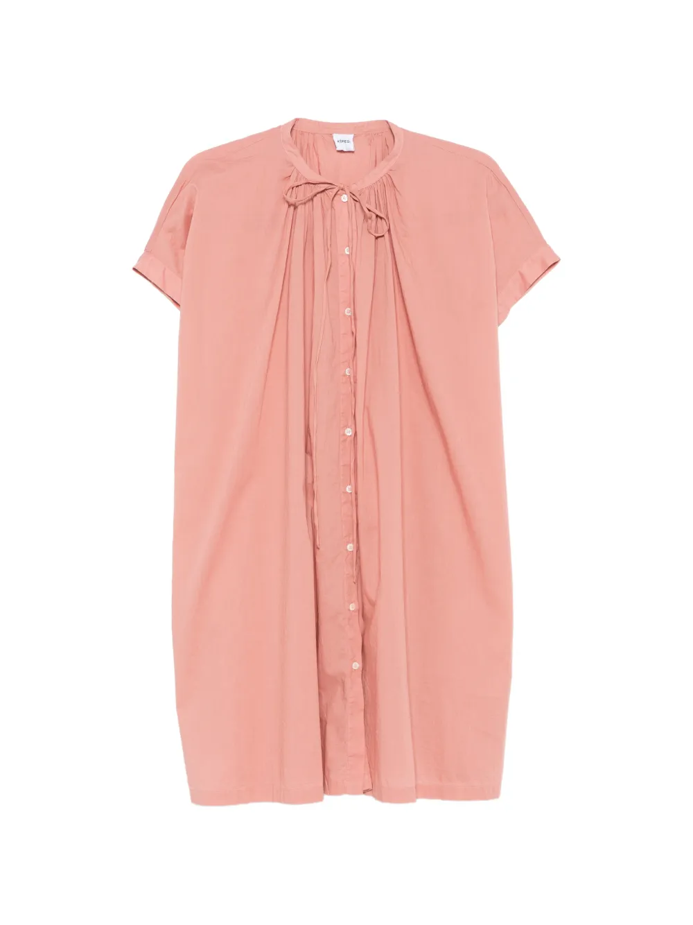 ASPESI gathered tie-fastening mini dress - Rosa