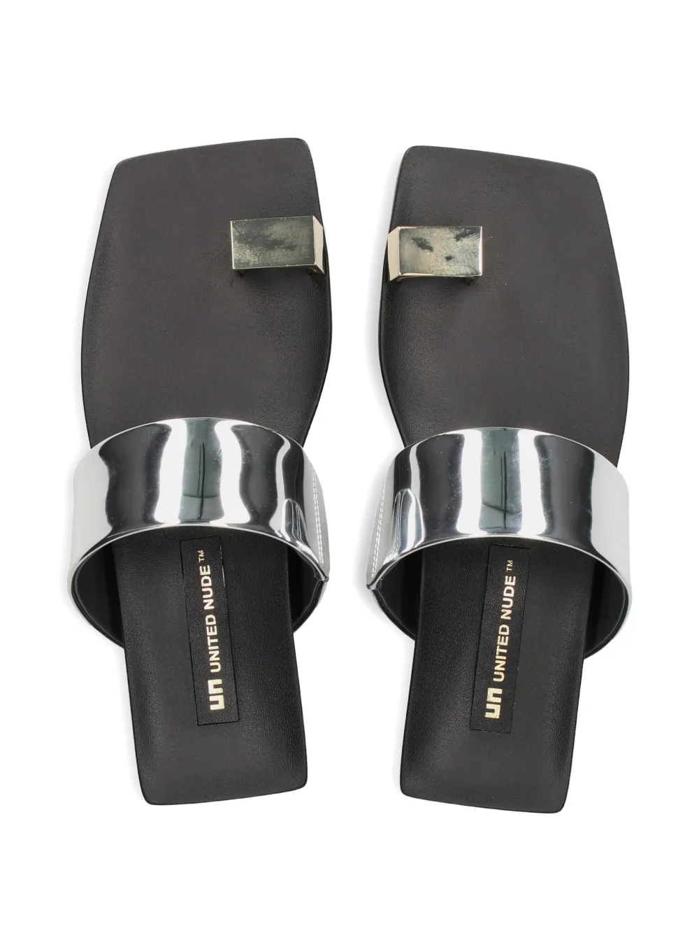 United Nude Loop Toe Lo sandalen met metallic neus Zilver