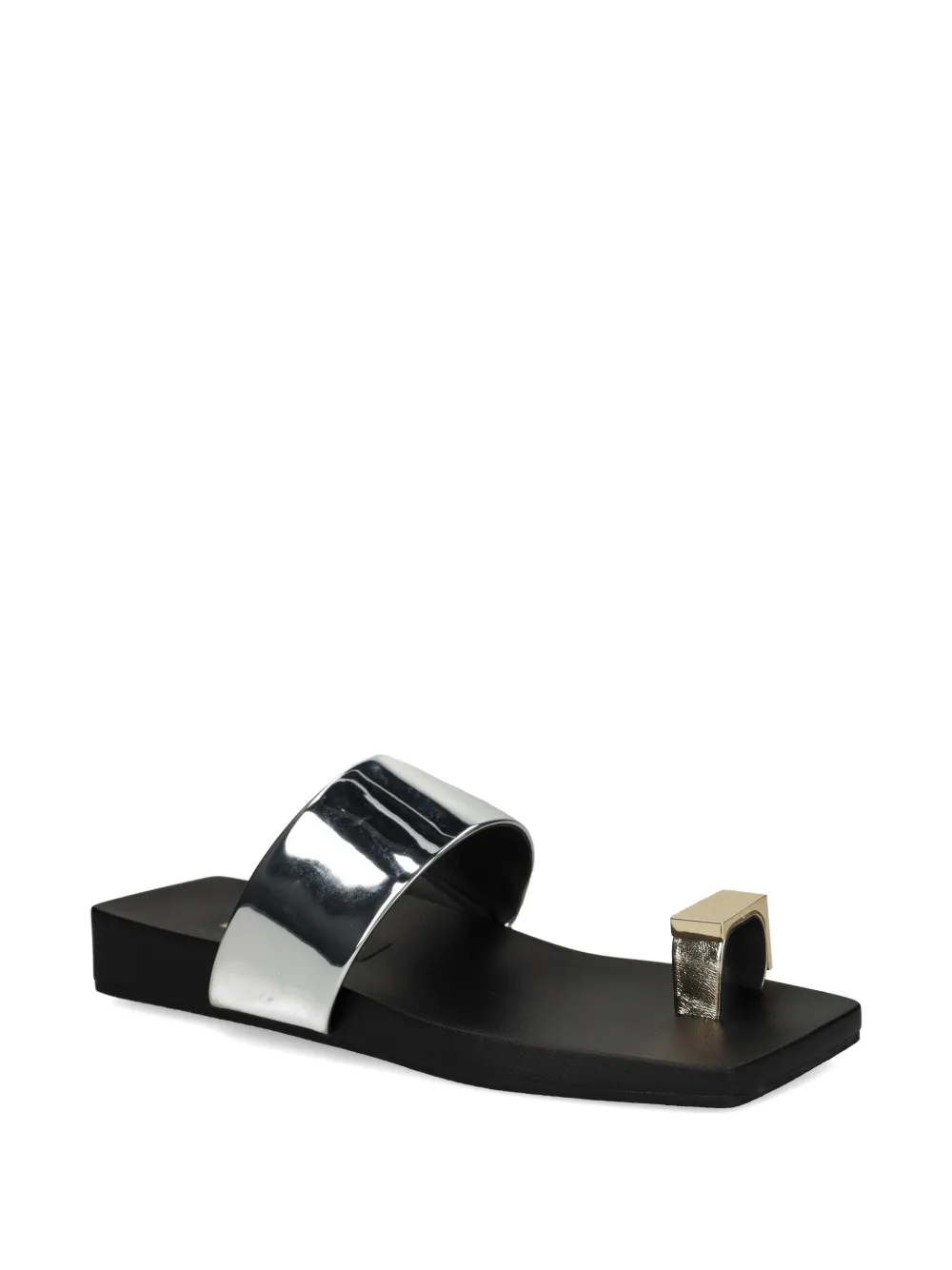 United Nude Loop Toe Lo sandalen met metallic neus Zilver