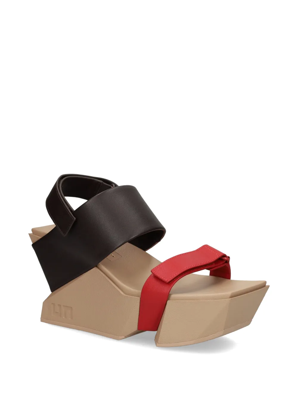 United Nude Brutt sandalen met klittenband en sleehak Bruin