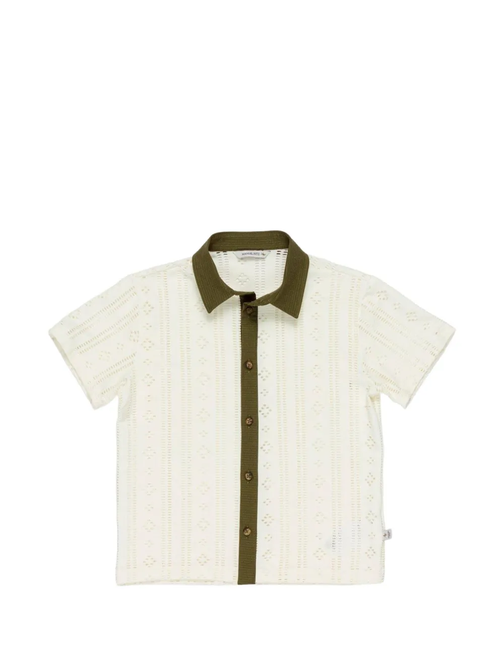 Manuel Ritz Kids broderie-anglaise shirt - Nude