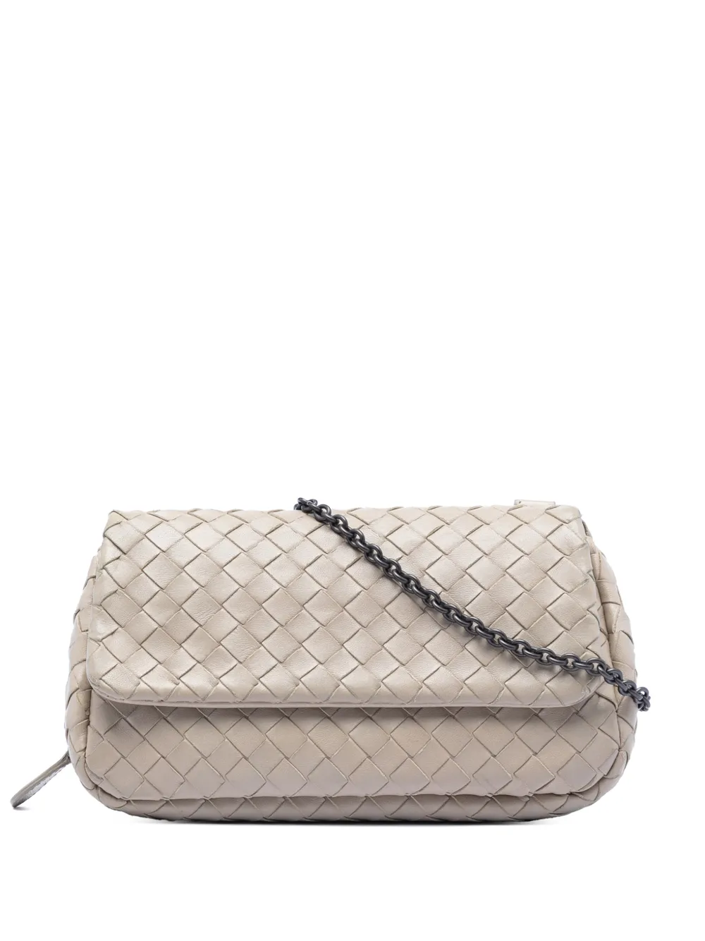 Bottega Veneta Pre-Owned 2012-2026 Mini Nappa Intrecciato Expandable Chain Flap crossbody bag - Toni neutri