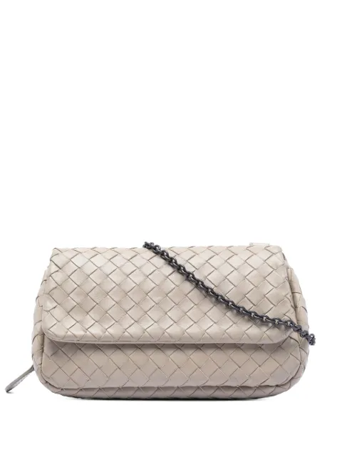 Bottega Veneta Pre-Owned 2012-2026 Mini Nappa Intrecciato Expandable Chain Flap crossbody bag