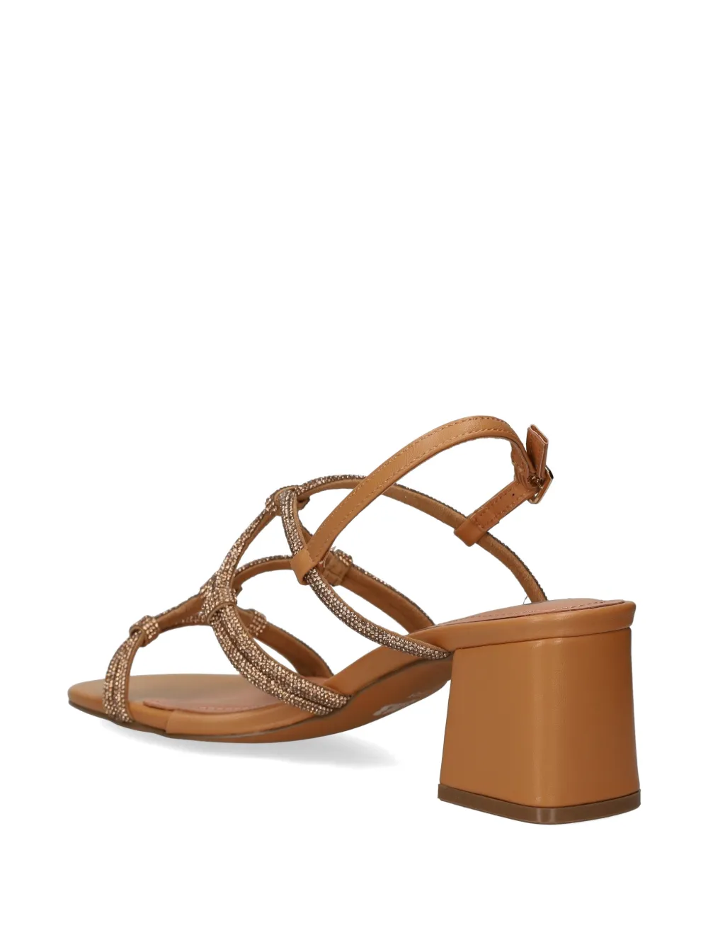 Bibi Lou Quail crystal-embellished multi-strap sandals Beige