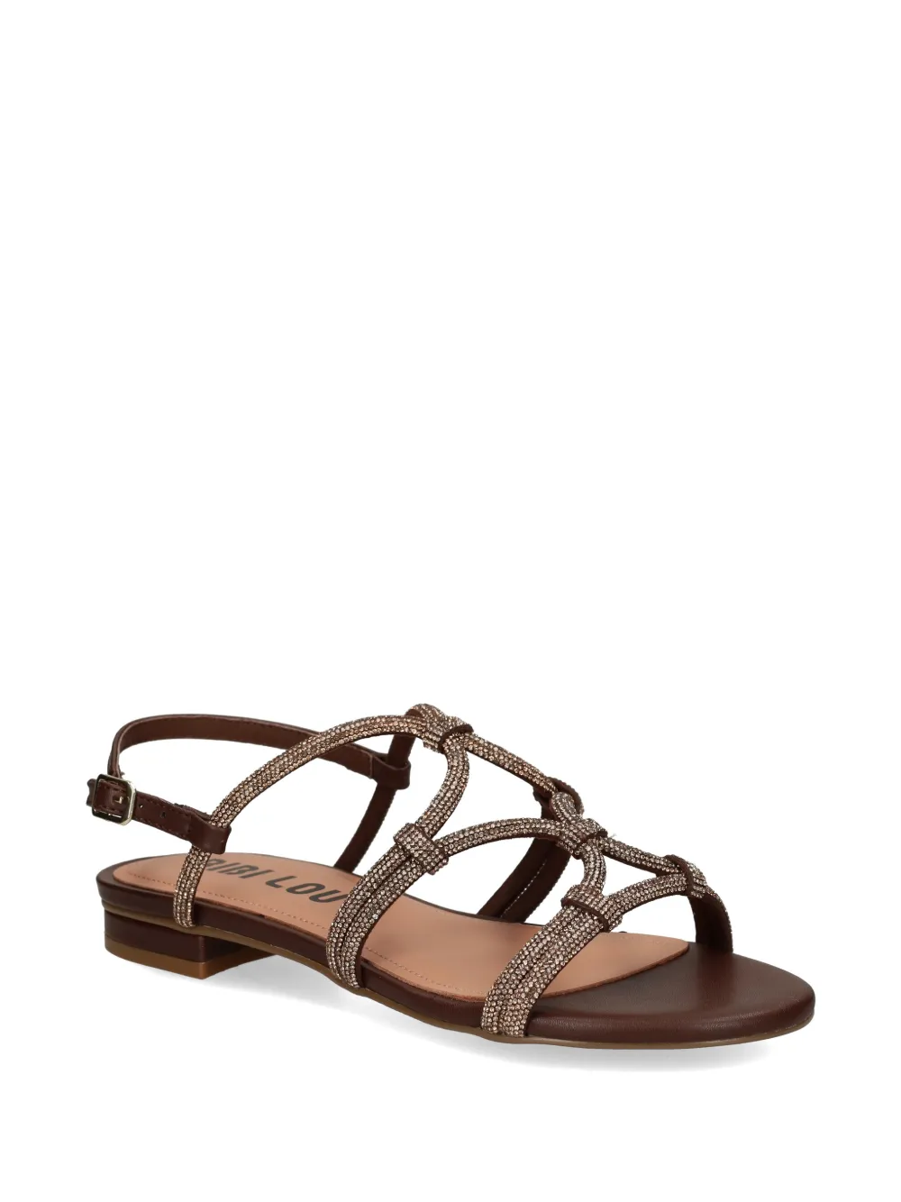 Bibi Lou Quail crystal-embellished flat sandals Bruin