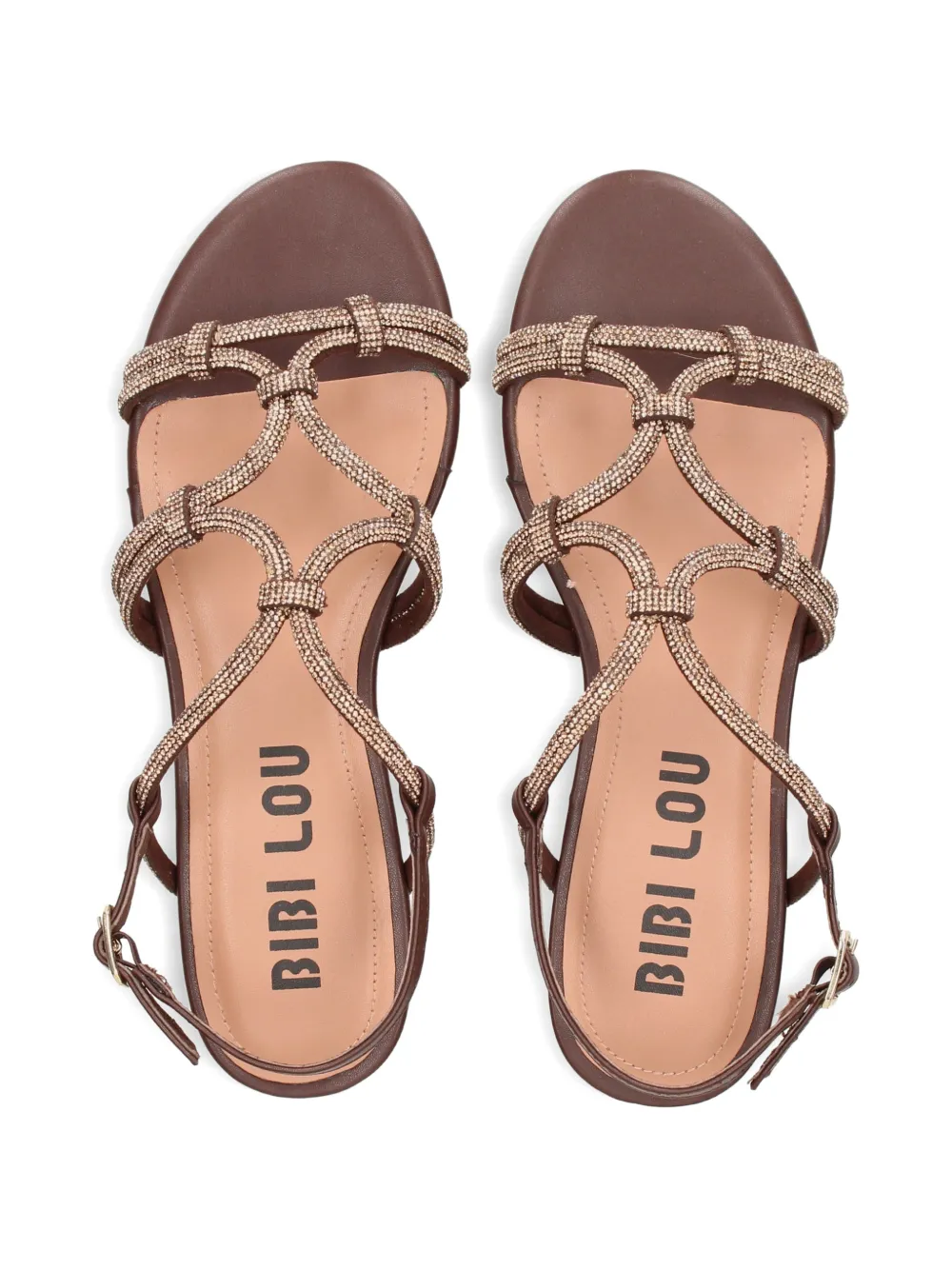 Bibi Lou Quail crystal-embellished flat sandals Bruin