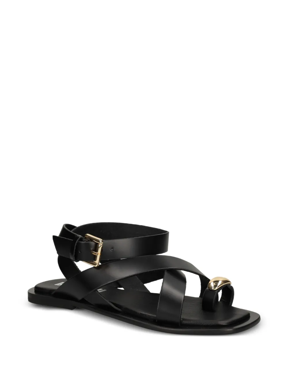 Bibi Lou Vaz embellished crossover-strap sandals Zwart