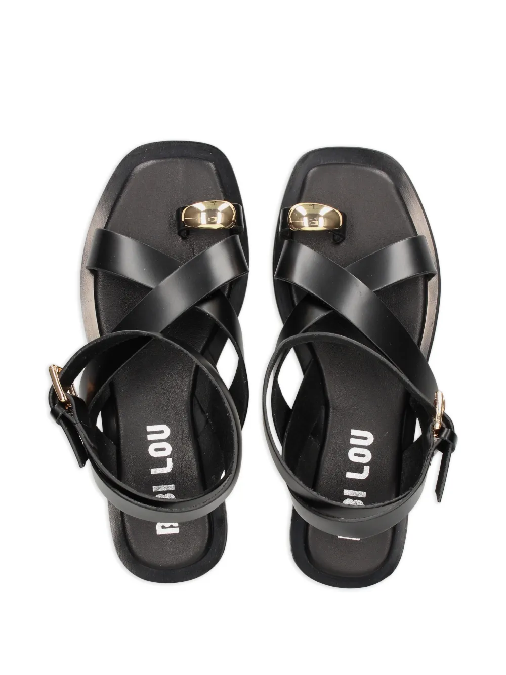 Bibi Lou Vaz embellished crossover-strap sandals Zwart